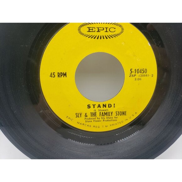 Sly & The Family Stone 45 RPM Record I Want To Take You Higher / Stand Vintage - Picture 4 of 5